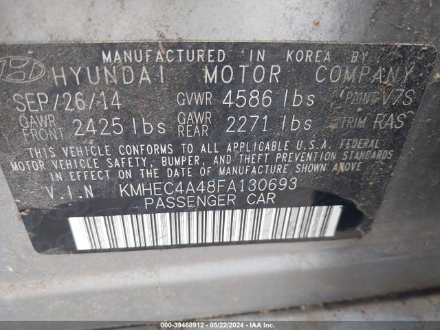 Hyundai SONATA HYBRID 2015 KMHEC4A48FA130693 Image 9