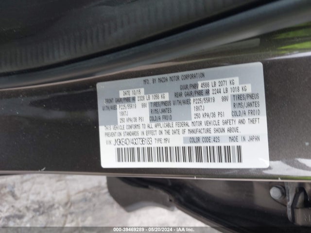 JM3KE4DY4G0736183 Mazda Cx-5 Grand Touring