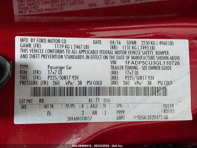 1FADP5CU3GL110726 Ford C-max Energi Sel