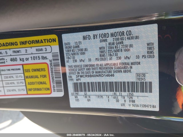 Ford Bronco Sport Big Bend 2022 3FMCR9B60NRD14646 Image 9
