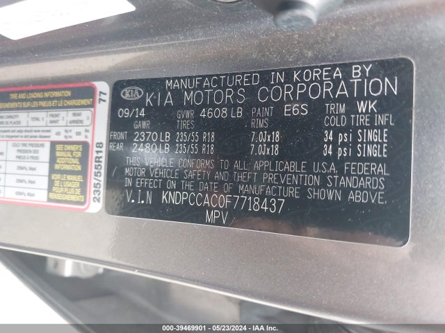 KIA Sportage Ex 2015 KNDPCCAC0F7718437 Image 9