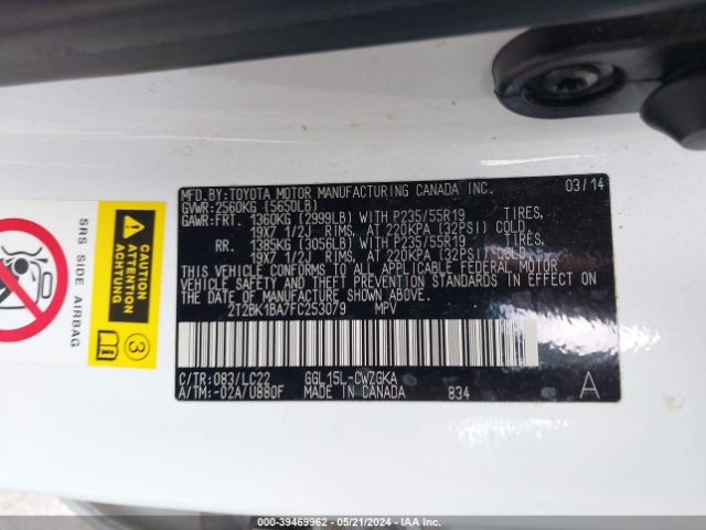 2T2BK1BA7FC253079 Lexus Rx 350 F Sport