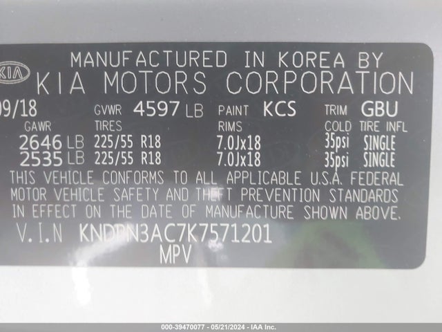 KIA Sportage Ex 2019 KNDPN3AC7K7571201 Image 9