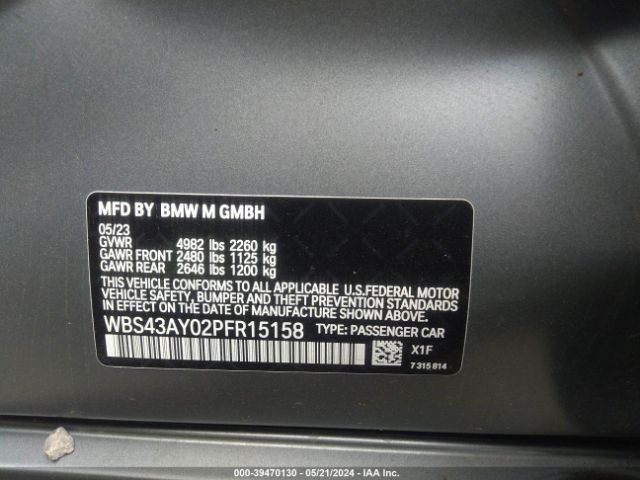 WBS43AY02PFR15158 BMW M3 Competition Xdrive