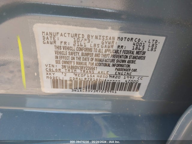 Nissan Sentra Sr Xtronic Cvt 2024 3N1AB8DV3RY239941 Image 9