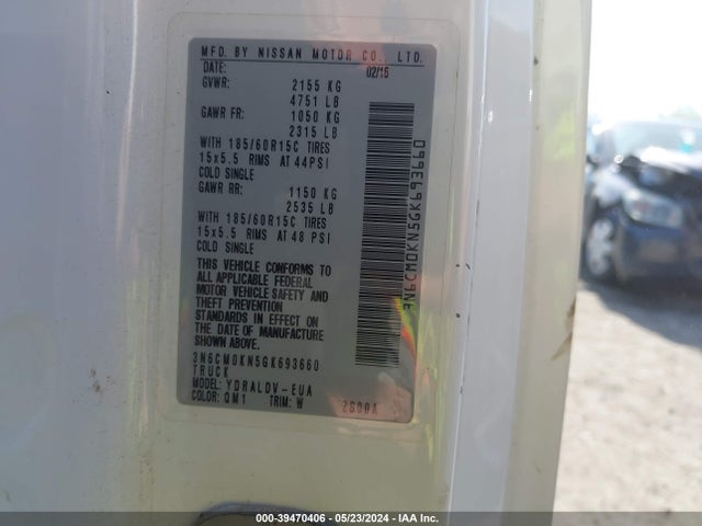 Nissan Nv200 S 2016 3N6CM0KN5GK693660 Image 9