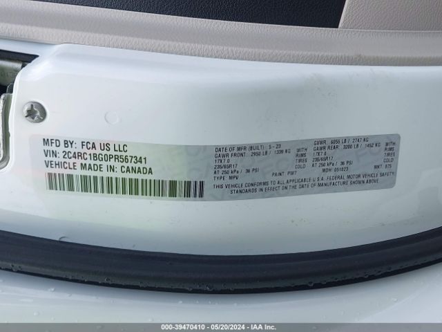 2C4RC1BG0PR567341 Chrysler Pacifica Touring L