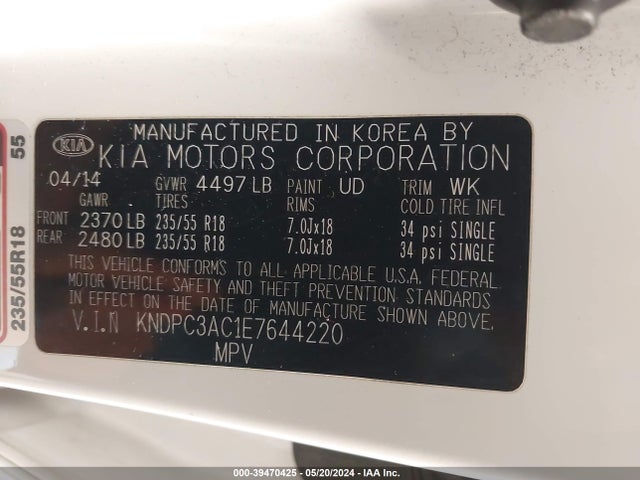 KIA Sportage Ex 2014 KNDPC3AC1E7644220 Image 9