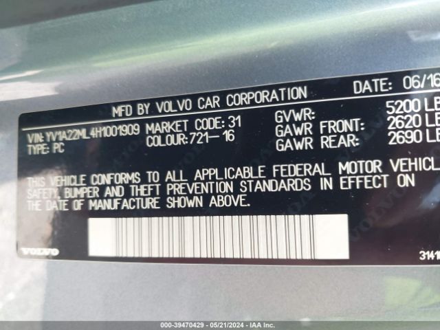 YV1A22ML4H1001909 Volvo S90 T6 Inscription