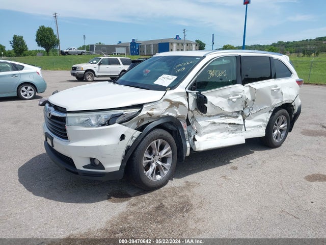 Toyota Highlander Xle V6 2015 5TDJKRFH2FS073490 Image 2