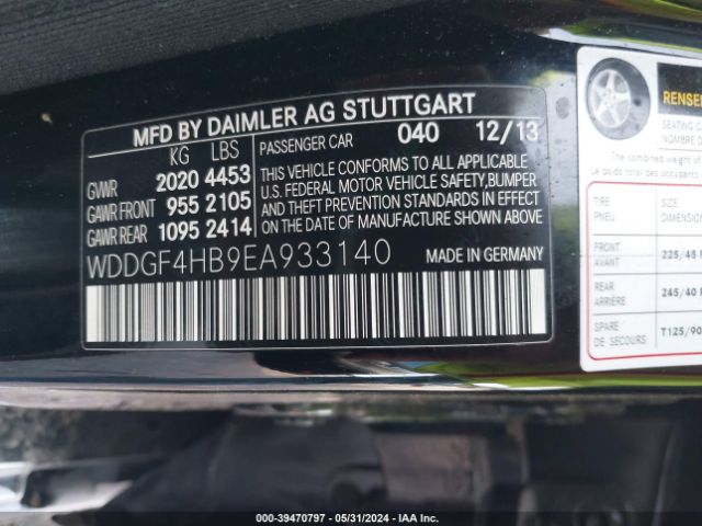 WDDGF4HB9EA933140 Mercedes-Benz C 250 Luxury/sport