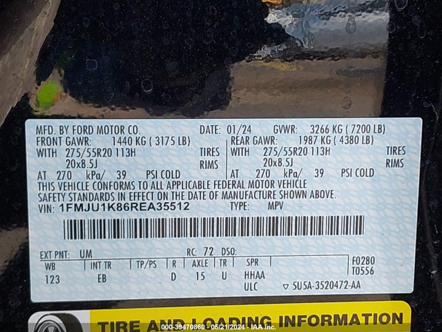 Ford Expedition Limited 2024 1FMJU1K86REA35512 Image 9