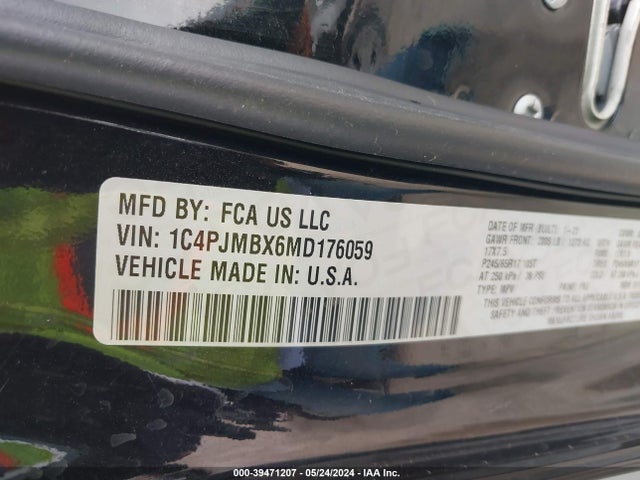 1C4PJMBX6MD176059 Jeep Cherokee Trailhawk 4x4