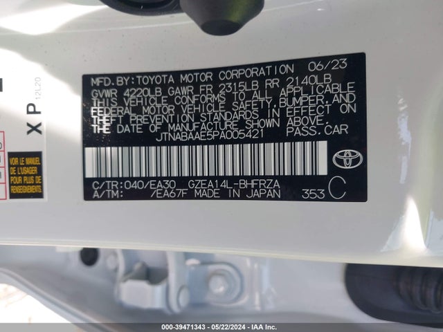 Toyota Gr Corolla Circuit Edition 2023 JTNABAAE5PA005421 Image 9