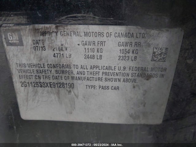 Chevrolet Impala 2lt 2014 2G1125S3XE9128190 Image 9