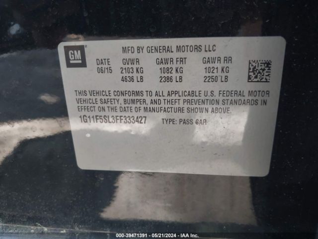 1G11F5SL3FF333427 Chevrolet Malibu 1lz