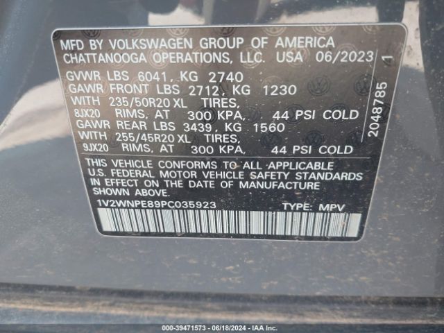 1V2WNPE89PC035923 Volkswagen Id.4 Awd Pro S