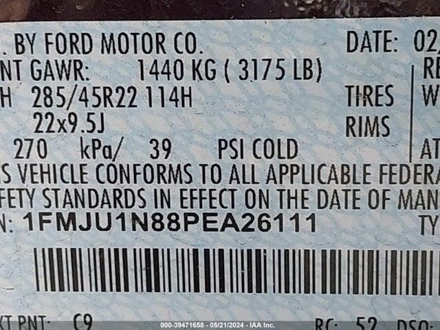 Ford Expedition King Ranch 2023 1FMJU1N88PEA26111 Image 9