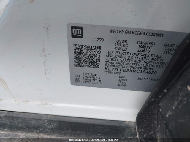 KL77LFE2XRC184620 Chevrolet Trax Fwd Sp