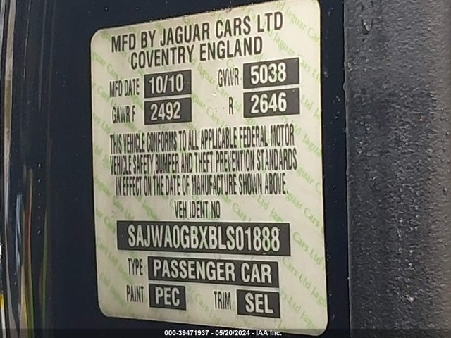 2011 JAGUAR XF SAJWA0GBXBLS01888 Photo 8