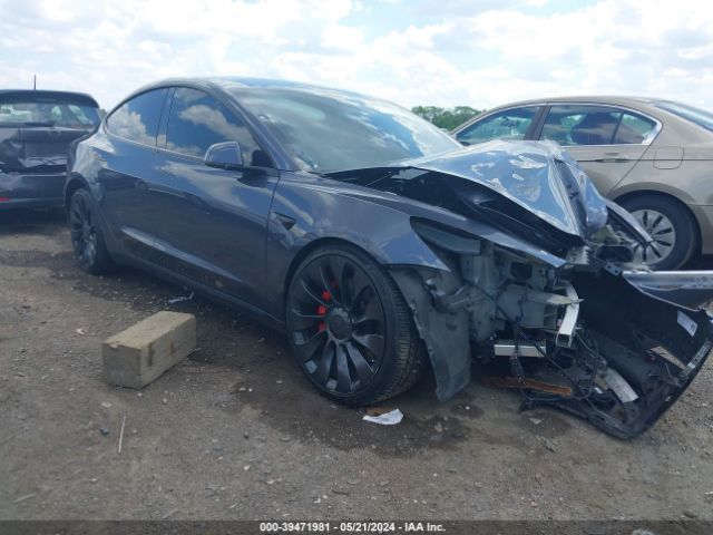 Продаж на аукціоні авто 2022 Tesla Model 3 Performance Dual Motor All-wheel Drive, vin: 5YJ3E1EC9NF314763, номер лоту: 39471981