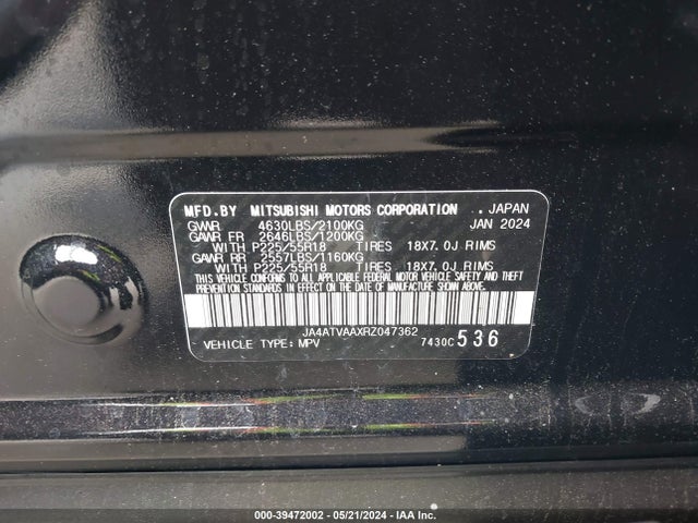 2024 MITSUBISHI ECLIPSE CROSS JA4ATVAAXRZ047362 Photo 8
