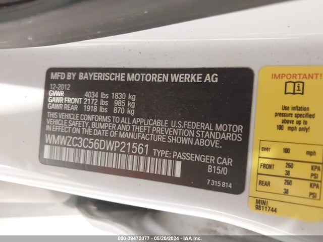 2013 MINI COUNTRYMAN WMWZC3C56DWP21561 Photo 8