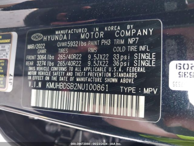 KMUHBDSB2NU100861 Genesis Gv80 2.5t Awd