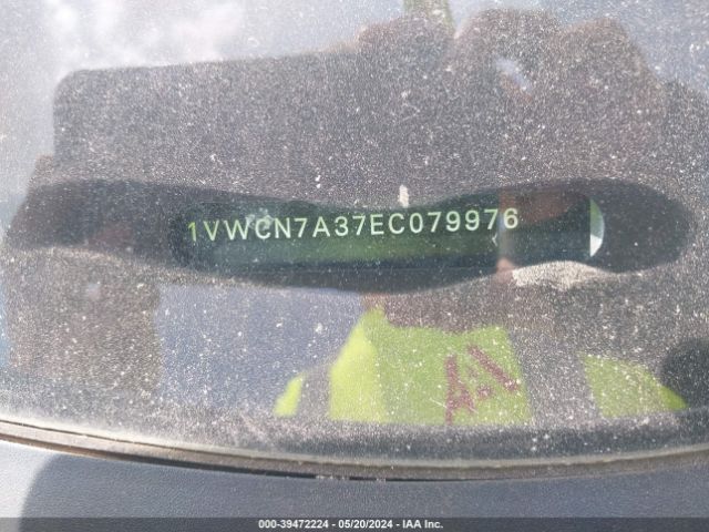 1VWCN7A37EC079976 Volkswagen Passat 2.0l Tdi Sel Premium