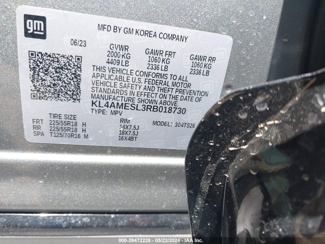 KL4AMESL3RB018730 Buick Encore Gx Sport Touring Awd