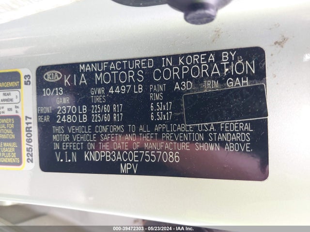 KIA Sportage Lx 2014 KNDPB3AC0E7557086 Image 9