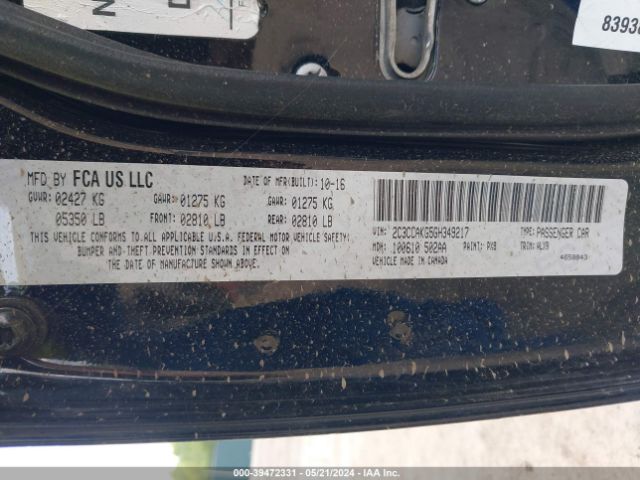 2C3CCAKG5GH349217 Chrysler 300c Awd