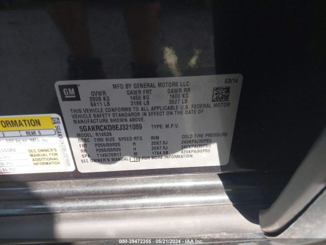 5GAKRCKD8EJ321089 Buick Enclave Premium