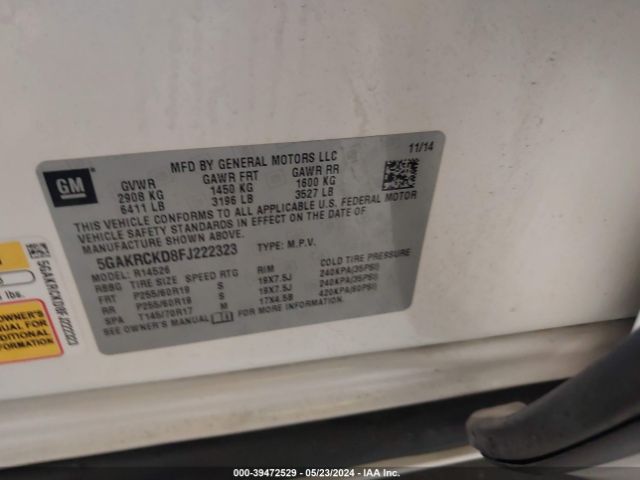 5GAKRCKD8FJ222323 Buick Enclave Premium