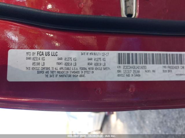 2C3CDXHG8JH210293 Dodge Charger Sxt Plus Rwd