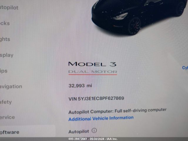 5YJ3E1EC8PF627869 Tesla Model 3 Performance Dual Motor All-wheel Drive