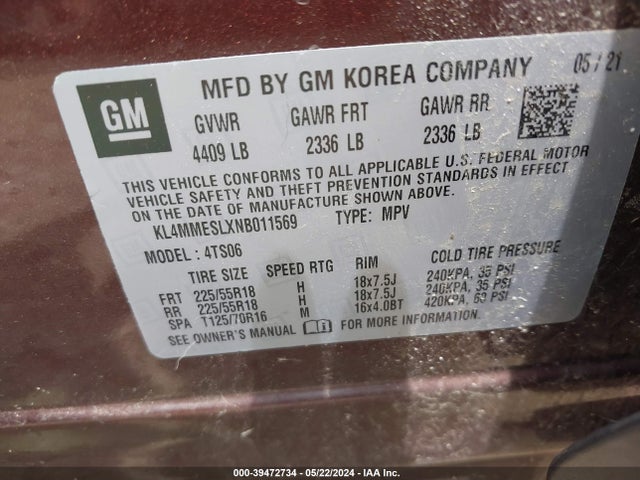 Buick Encore Gx Awd Select 2022 KL4MMESLXNB011569 Image 9