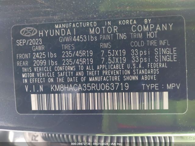 KM8HACA35RU063719 Hyundai Kona N Line