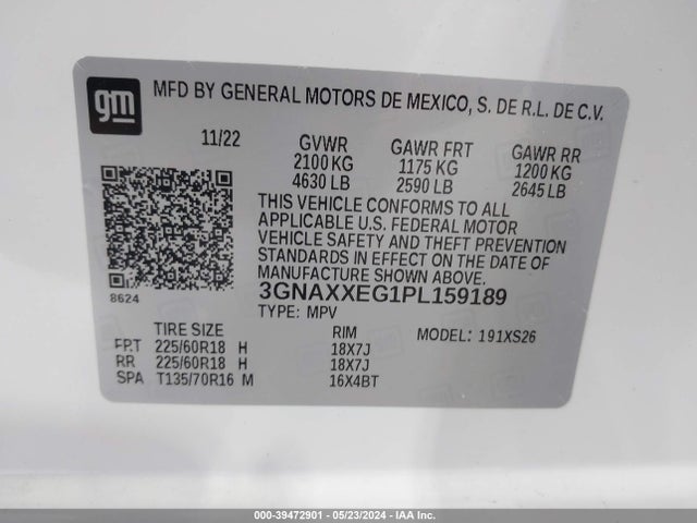 Chevrolet Equinox Awd Premier 2023 3GNAXXEG1PL159189 Image 9