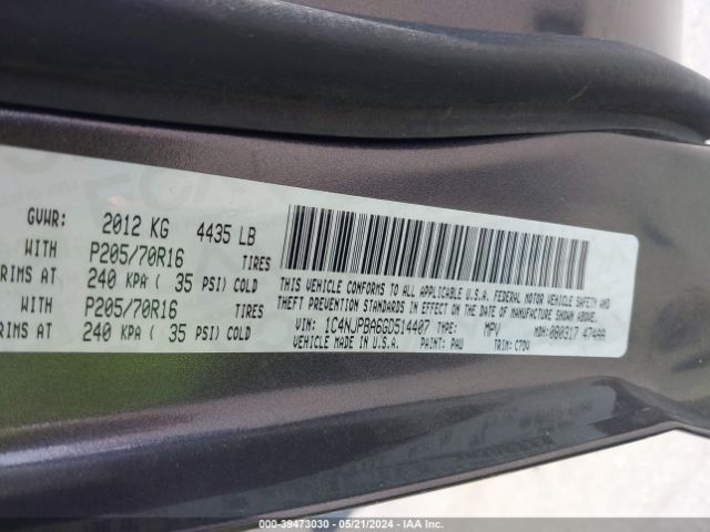 1C4NJPBA6GD514407 Jeep Patriot Sport