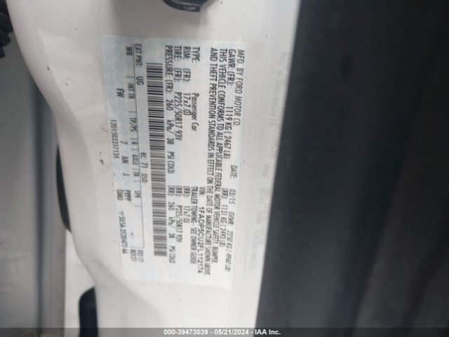 1FADP5CU2FL112174 Ford C-max Energi Sel