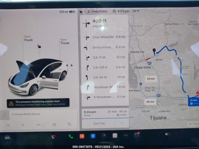 5YJ3E1EA3MF872038 Tesla Model 3 Standard Range Plus Rear-wheel Drive