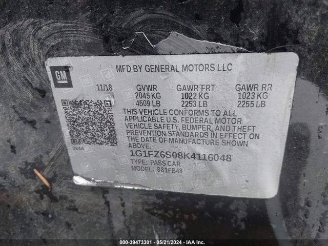 Chevrolet Bolt Ev Premier 2019 1G1FZ6S08K4116048 Image 9