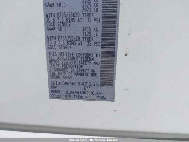 5N1DL0MN5HC547155 Infiniti QX60