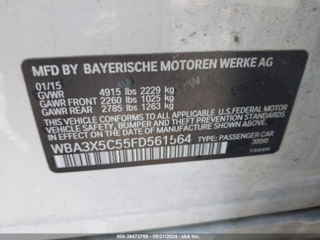 WBA3X5C55FD561564 BMW 328i Gran Turismo Xdrive