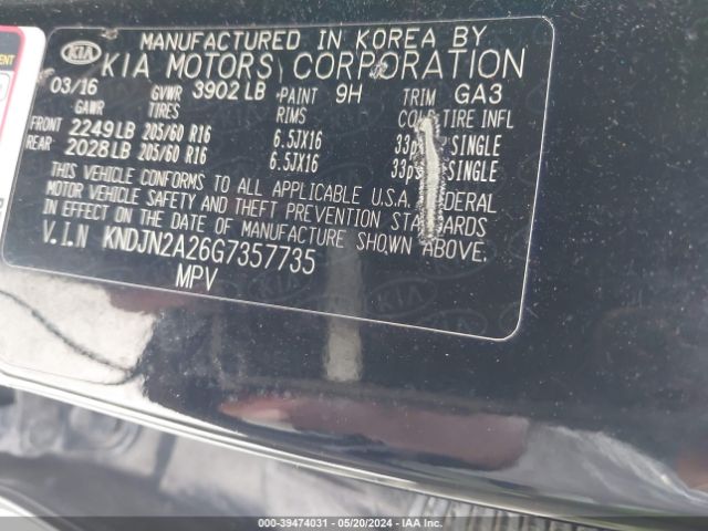 KNDJN2A26G7357735 KIA Soul