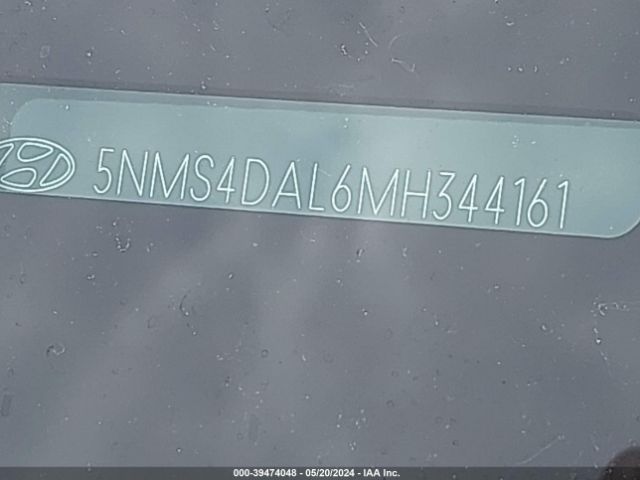5NMS4DAL6MH344161 Hyundai Santa Fe Limited
