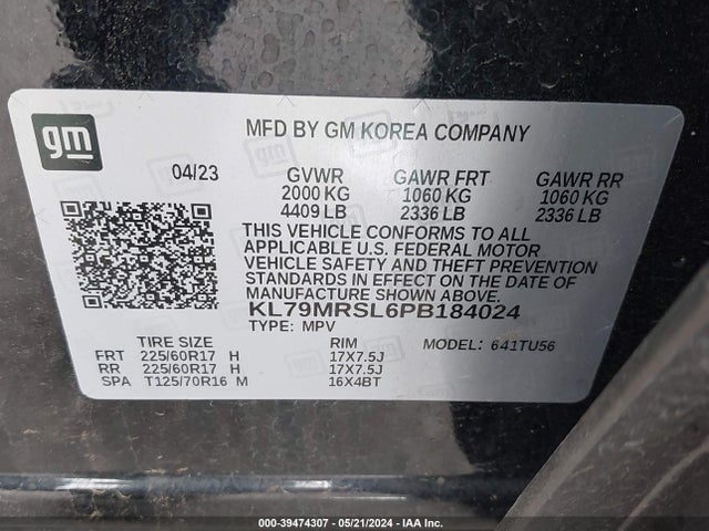 Chevrolet Trailblazer Awd Lt 2023 KL79MRSL6PB184024 Image 9