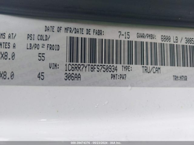 1C6RR7YT8FS750934 RAM 1500 Rebel