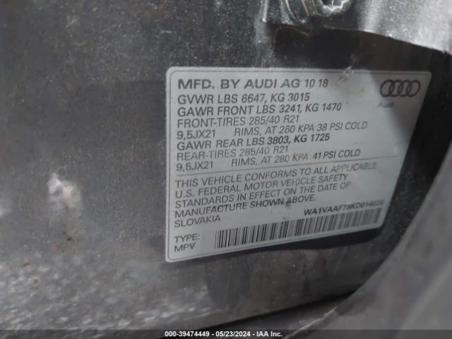 WA1VAAF75KD014026 Audi Q7 55 Premium